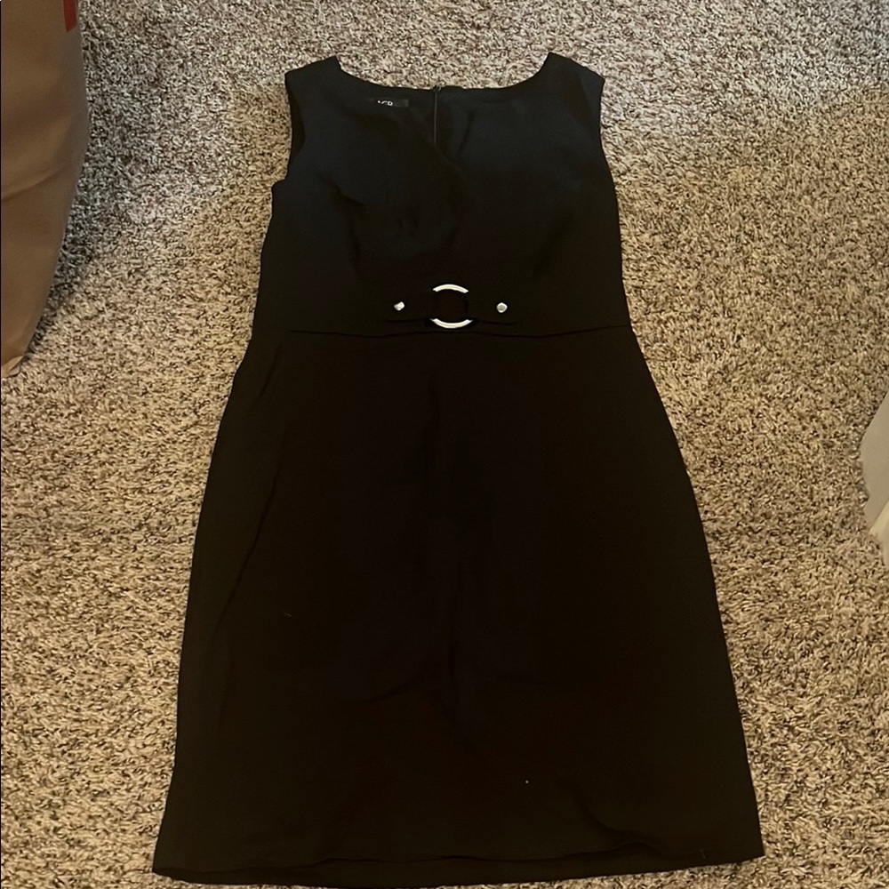 Black Sleeveless Sheath Midi Dress